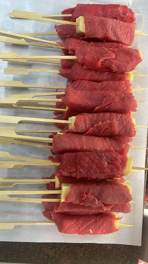 brochettes yakitori aux fromages  prix 2.50€ pièces